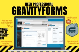 create any conditional and multi page gravity form in 24hrs