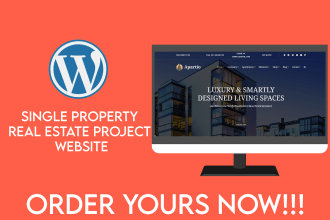 create a single property real estate project website