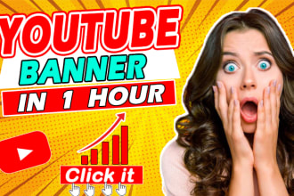 design an eyecatching youtube banner and logo