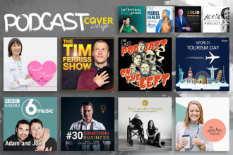 design a professional podcast cover art and podcast cover design