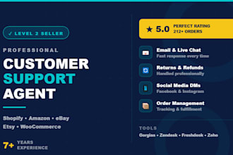 be your dedicated customer service agent for shopify, amazon
