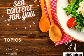 write and rewrite SEO content related to food niche