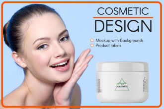 design a label packaging medicine, skin care, cosmetics