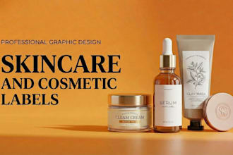 design professional skincare and cosmetic labels for your beauty brand