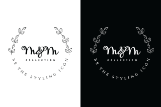 design a hand drawn elegant boho botanical logo