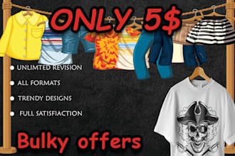 design trendy tshirts with mockup