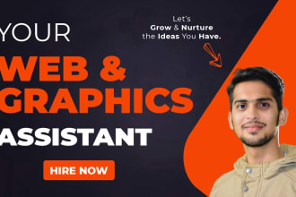 be your assistant for website and graphics for wordpress, ps, ai, canva etc