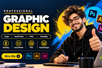 do professional graphic design, photoshop, illustrator and ai artwork