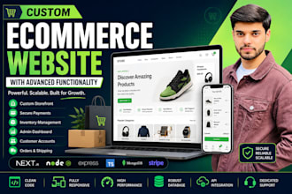 build a custom ecommerce website with advanced functionality