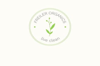 design freiler organics logo in 1 day