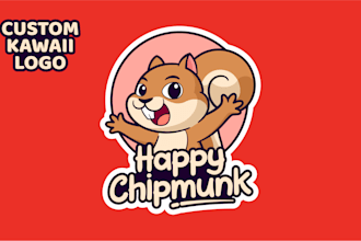 design a custom kawaii mascot logo and cute chibi character