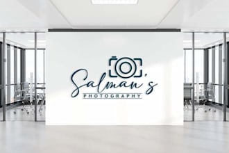 design professional photography logo watermark and signature