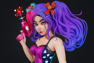 make premium 3d character design and model