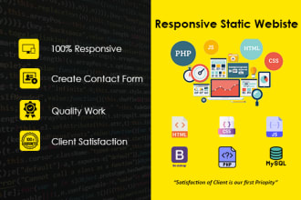 do full website creation and responsive static website