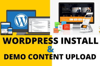 install wordpress theme demo import setup demo content