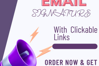 create email signature with clicking links for gmail, apple