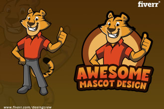 create awesome unique cartoon character mascot logo design