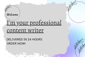 be your professional content writer