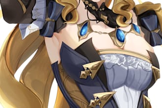 draw your character in anime style,fanart,oc