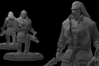 sculpt a 3d character for printing