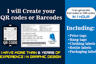 do barcode design and qr code design