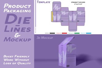 make packaging dielines and mockup