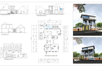 architect of city permit drawings, floorplan and renderings