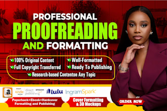 proofread and edit your ebooks, articles, fictions, kindle books formatting kdp