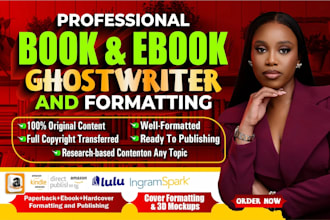 ghost write 30,000 words ebook, book writer, ebook writer and kindle book writer