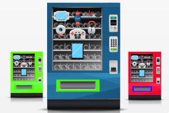 make creative ppe vending machine wrap or atm machine design