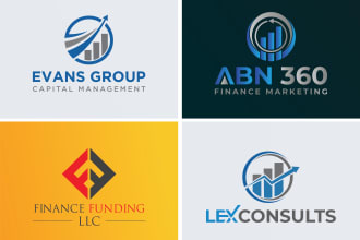 design financial marketing accounting investment and consulting logo