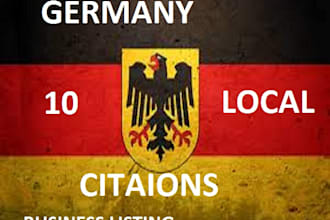 create 10 high PR germany local citations for your website , german directory