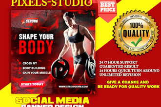 do sports flyer, gym flyer fitness flyer and social media post