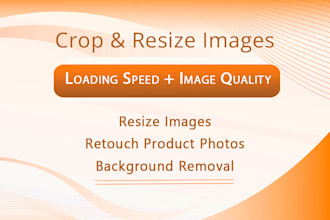 resize bulk images retouch and background removal