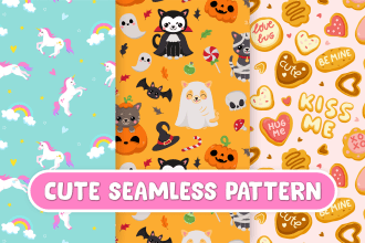 create cute vector seamless pattern