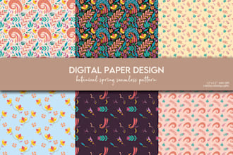 design seamless pattern, digital paper