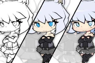 draw a cute chibi anime character