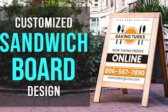 design sandwich board backdrop banner real estate yard sign