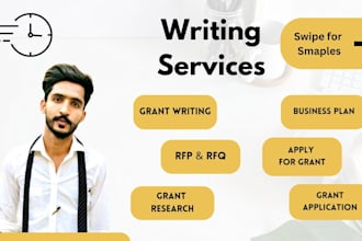be your grant proposal writer or create rfp proposal