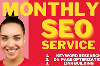 provide complete monthly SEO service package 2025