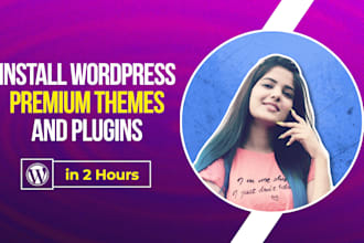 install wordpress, import demo, theme setup and installation