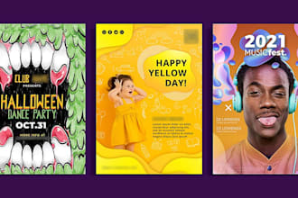 design a fun illustration flyer for you
