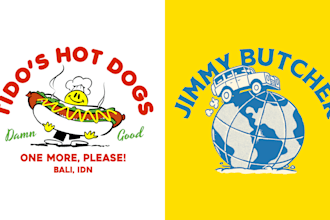 create cool retro cartoon, mascot for your brand