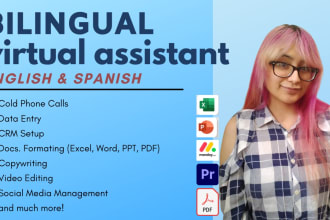 be your bilingual virtual assistant for calls and data entry