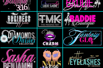 do unique hair and eyelash extension salon logo