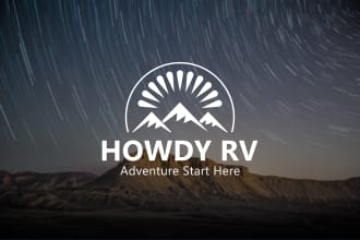 create vintage retro outdoor adventure mountain hipster badge hiking travel logo