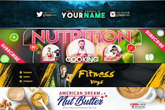 design professional youtube and facebook banners for you