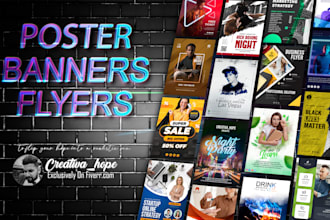 design professional,creative and fascinating posters for you