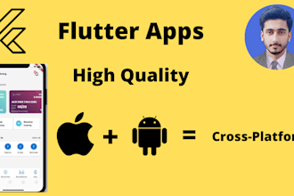 develop front end UI of android ios app in flutter