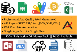automate excel formulas, macros, vba, udf, API integration